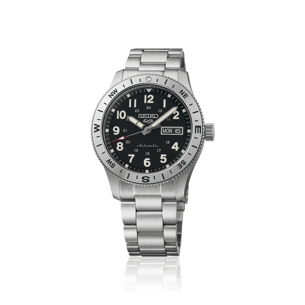Seiko 5 Sports Automatic Silver Tone Watch HDB006K Watches Seiko 