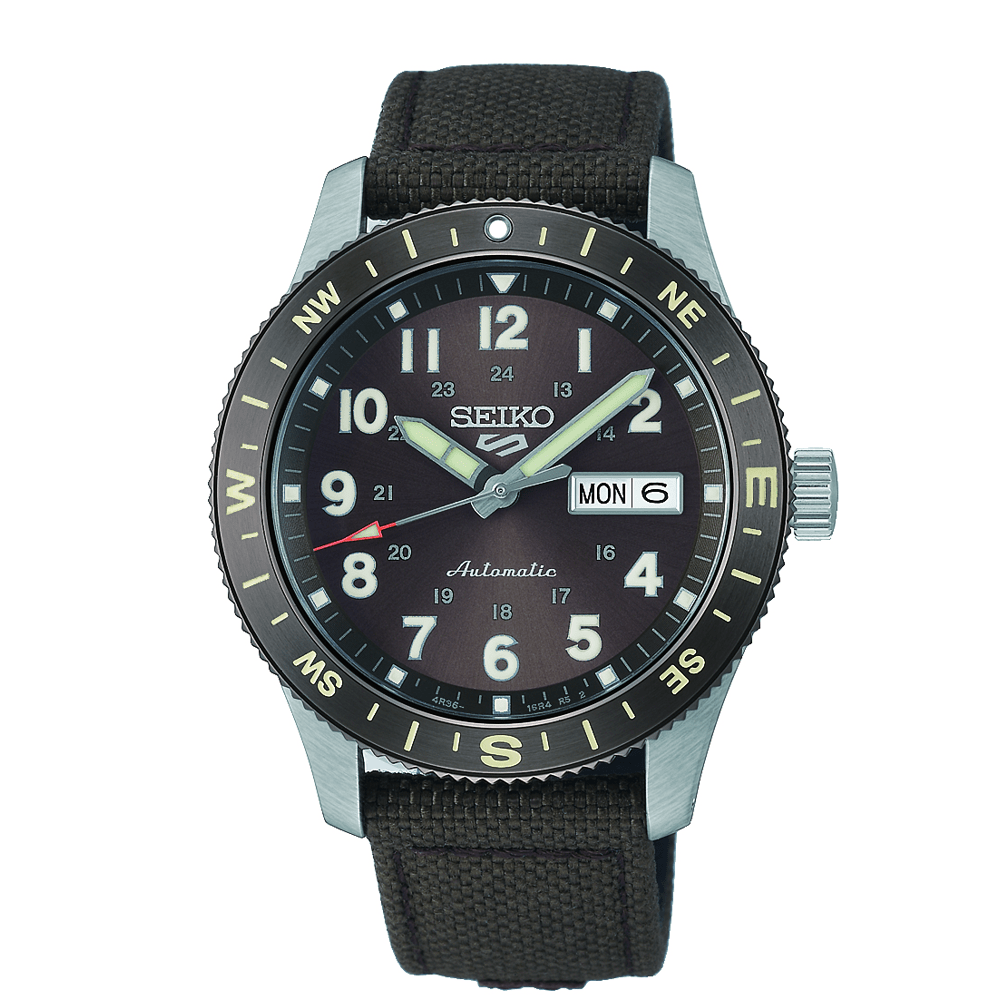 Seiko 5 Sports Automatic Brown Nylon Watch HDB009K Watches Seiko 