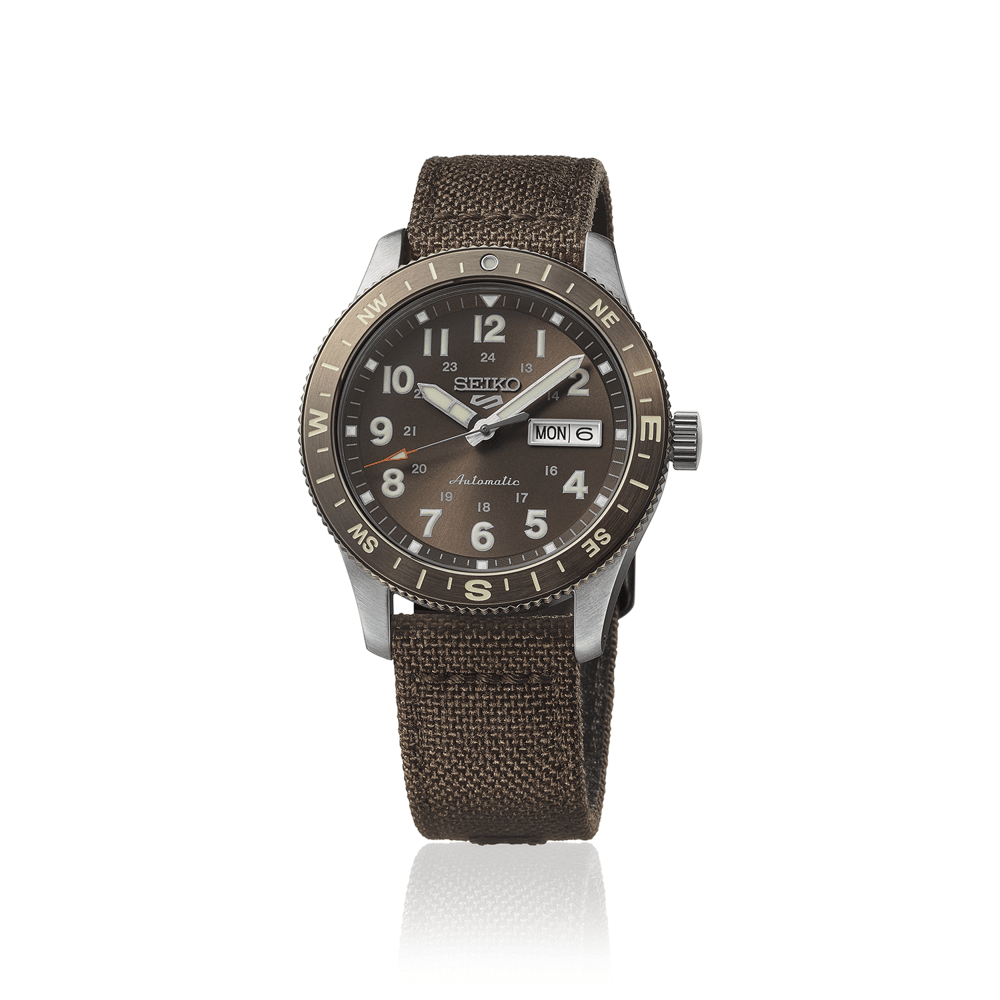 Seiko 5 Sports Automatic Brown Nylon Watch HDB009K Watches Seiko 