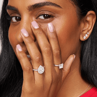 2.00ct Princess Cut Laboratory-Grown Diamond Solitaire Ring in Sterling Silver and Rhodium Rings Bevilles 