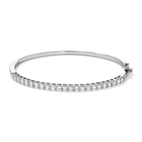 Pavé Bangle with 2.00tw of Laboratory-Grown Diamonds in Sterling Silver and Platinum Bangles Bevilles 