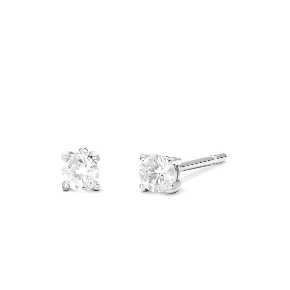 3mm Sterling Silver Cubic Zirconia Stud Earrings Earrings Bevilles 