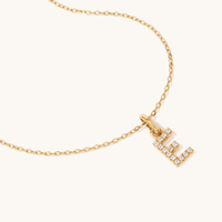 45cm Initial E Pendant Necklace in 18kt Fine Gold Plating Pendants Bevilles 