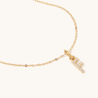 45cm Initial F Pendant Necklace in 18kt Fine Gold Plating Pendants Bevilles 