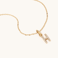 45cm Initial H Pendant Necklace in 18kt Fine Gold Plating Pendants Bevilles 