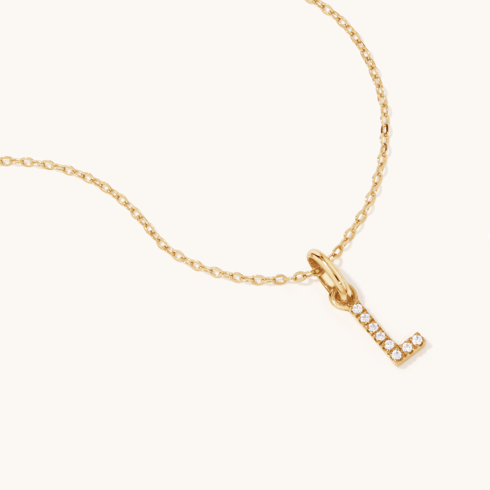 45cm Initial I Pendant Necklace in 18kt Fine Gold Plating Pendants Bevilles 