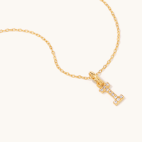 45cm Initial L Pendant Necklace in 18kt Fine Gold Plating Pendants Bevilles 