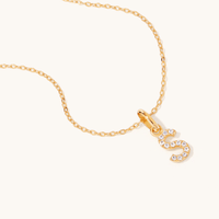45cm Initial S Pendant Necklace in 18kt Fine Gold Plating Pendants Bevilles 