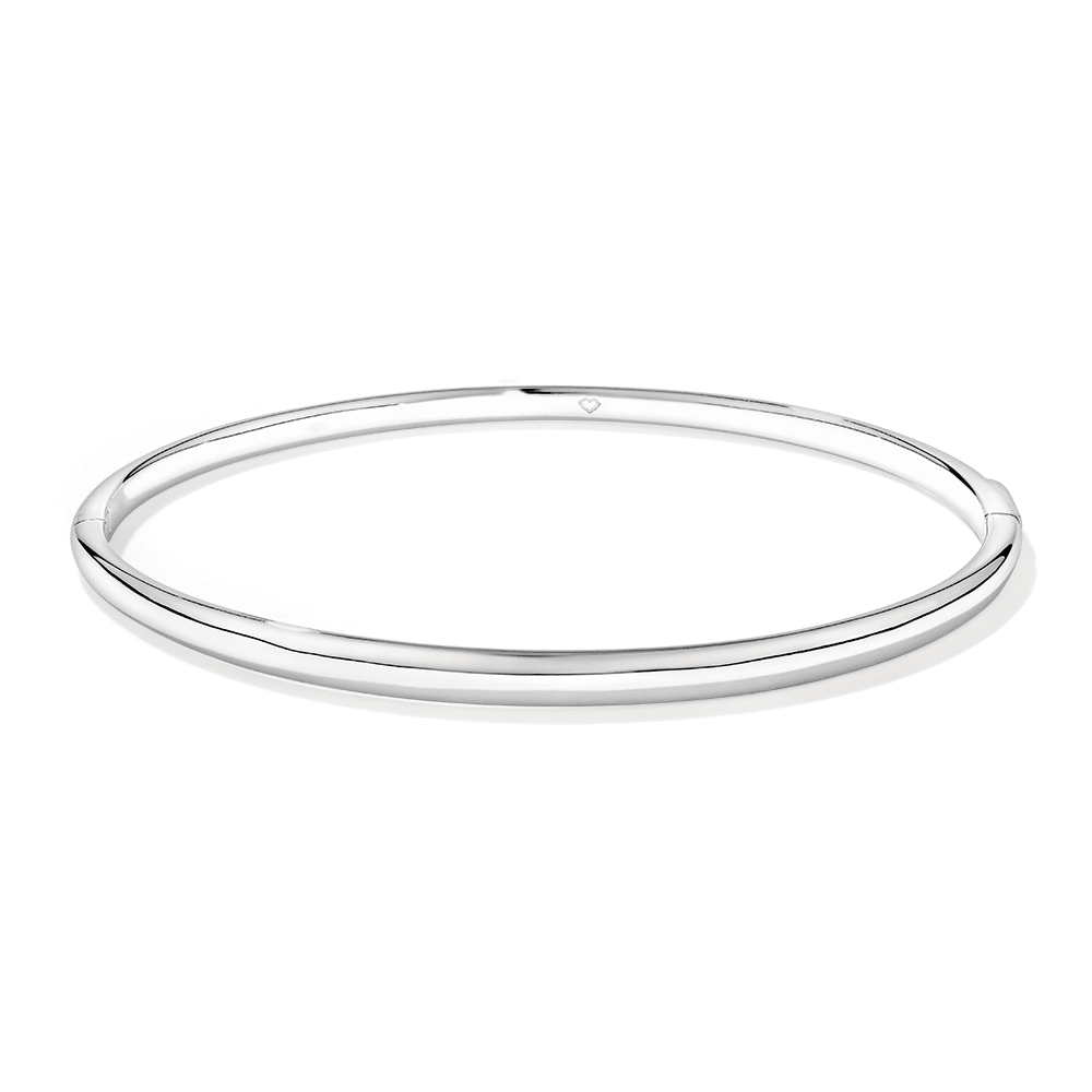 62mm Oval Clasp Bangle in Sterling Silver Bangles Bevilles 