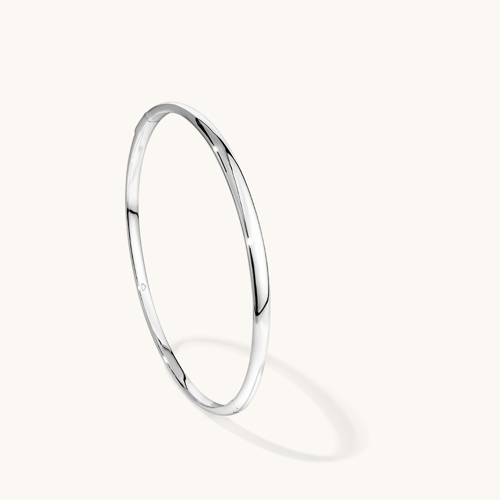 62mm Oval Clasp Bangle in Sterling Silver Bangles Bevilles 
