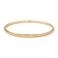 62mm Oval Clasp Bangle in 18kt Fine Gold Plated Sterling Silver Bangles Bevilles 