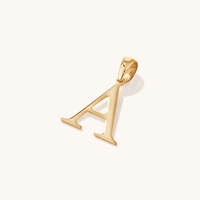"A" Initial Pendant in 9kt Bonded Gold Silver Filled Pendants Bevilles 