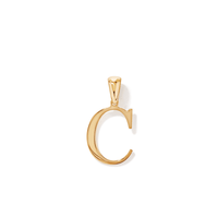 "C" Initial Pendant in 9kt Bonded Gold Silver Filled Pendants Bevilles 
