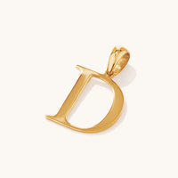 "D" Initial Pendant in 9kt Bonded Gold Silver Filled Pendants Bevilles 