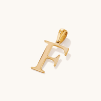 "F" Initial Pendant in 9kt Bonded Gold Silver Filled Pendants Bevilles 