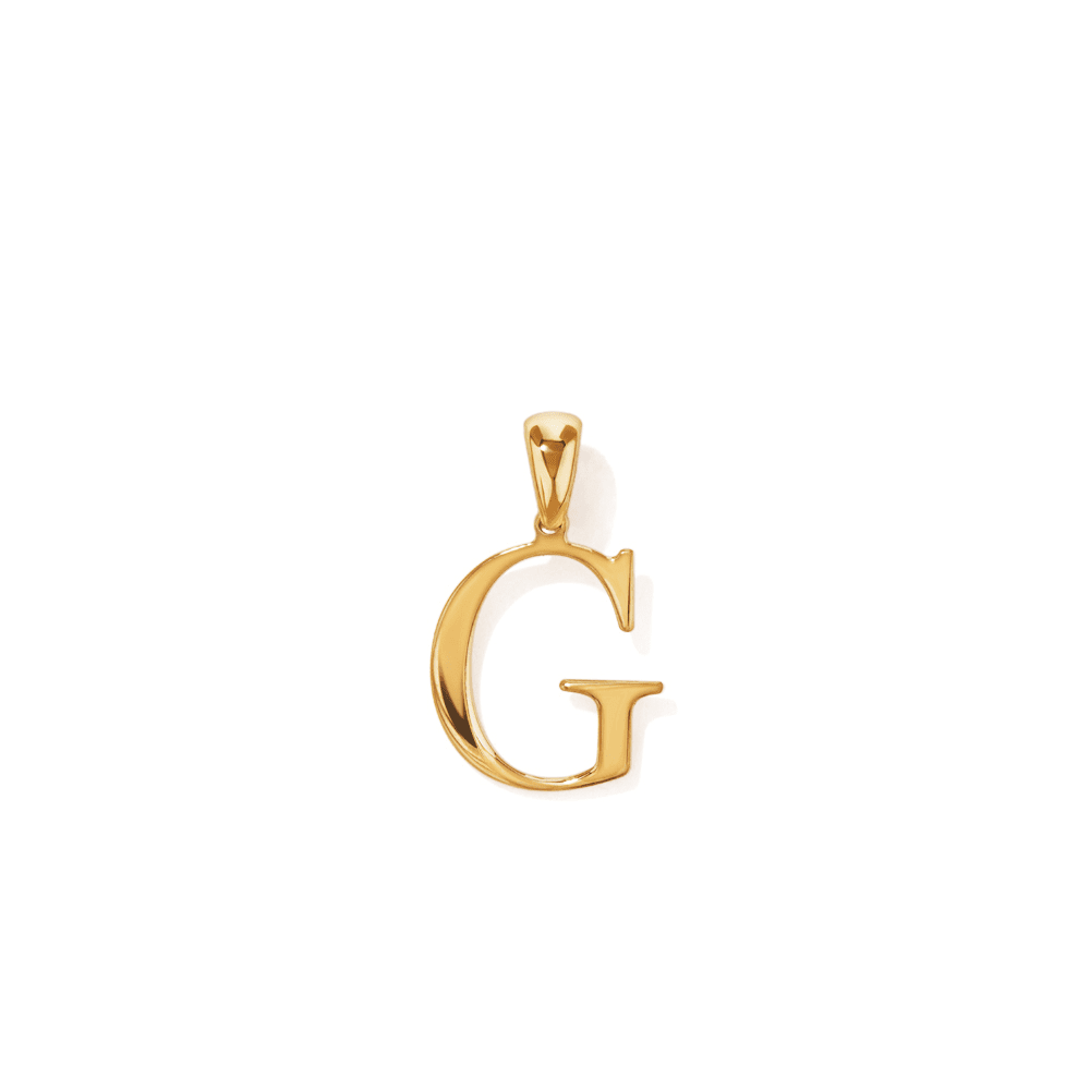 "G" Initial Pendant in 9kt Bonded Gold Silver Filled Pendants Bevilles 