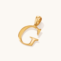 "G" Initial Pendant in 9kt Bonded Gold Silver Filled Pendants Bevilles 