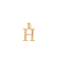 "H" Initial Pendant in 9kt Bonded Gold Silver Filled Pendants Bevilles 