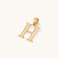 "H" Initial Pendant in 9kt Bonded Gold Silver Filled Pendants Bevilles 