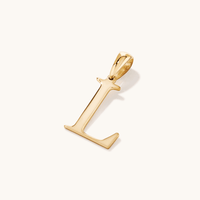 "L" Initial Pendant in 9kt Bonded Gold Silver Filled Pendants Bevilles 