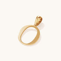 "O" Initial Pendant in 9kt Bonded Gold Silver Filled Pendants Bevilles 