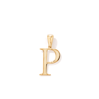 "P" Initial Pendant in 9kt Bonded Gold Silver Filled Pendants Bevilles 