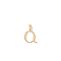 "Q" Initial Pendant in 9kt Bonded Gold Silver Filled Pendants Bevilles 