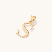 "S" Initial Pendant in 9kt Bonded Gold Silver Filled Pendants Bevilles 