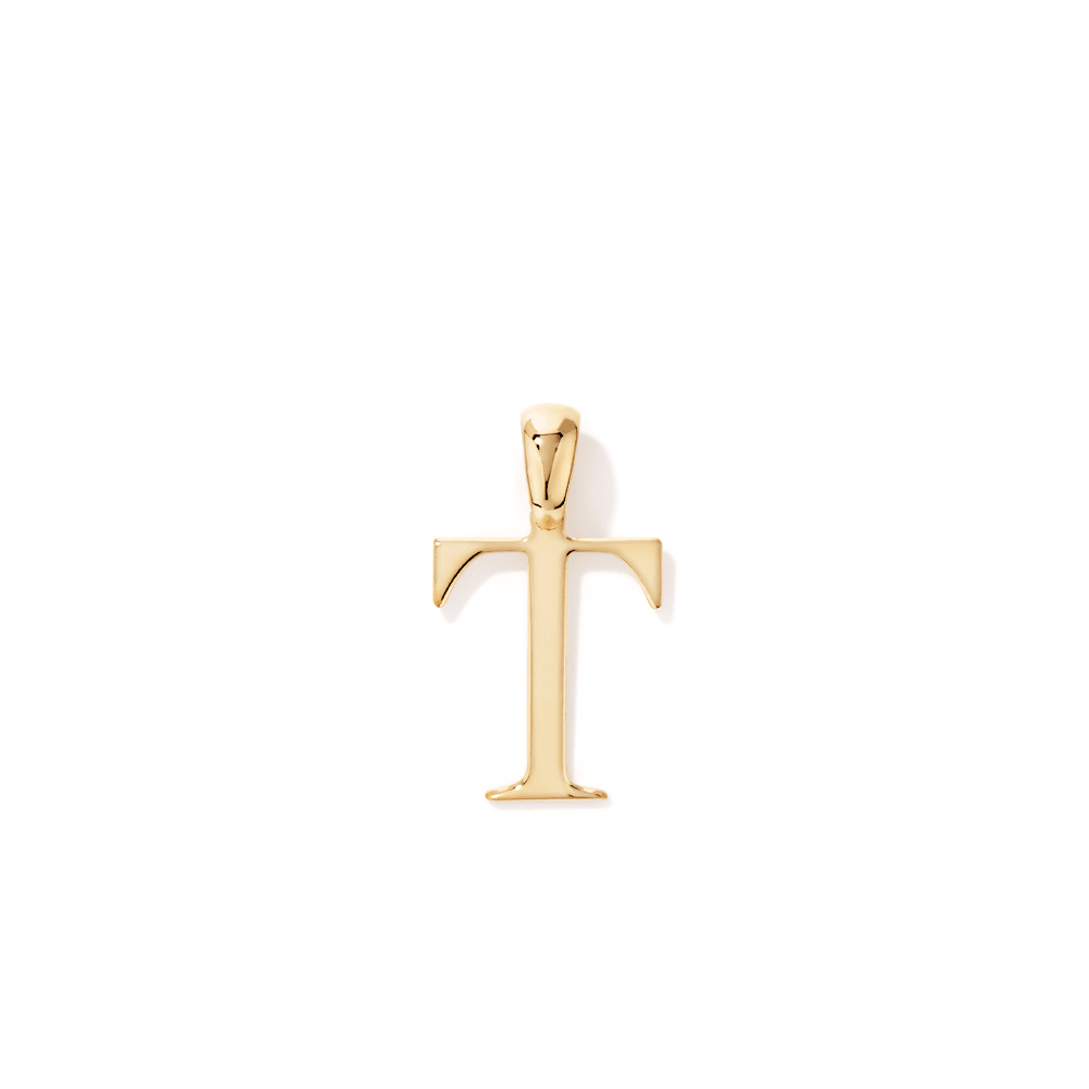 "A" Initial PendantT in 9kt Bonded Gold Silver Filled Pendants Bevilles 