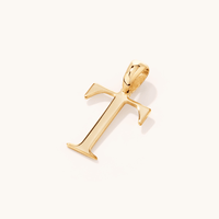"A" Initial PendantT in 9kt Bonded Gold Silver Filled Pendants Bevilles 