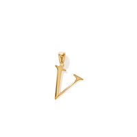 "V" Initial Pendant in 9kt Bonded Gold Silver Filled Pendants Bevilles 