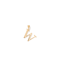 "W" Initial Pendant in 9kt Bonded Gold Silver Filled Pendants Bevilles 