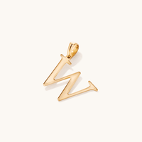 "W" Initial Pendant in 9kt Bonded Gold Silver Filled Pendants Bevilles 