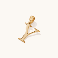 "Y" Initial Pendant in 9kt Bonded Gold Silver Filled Pendants Bevilles 