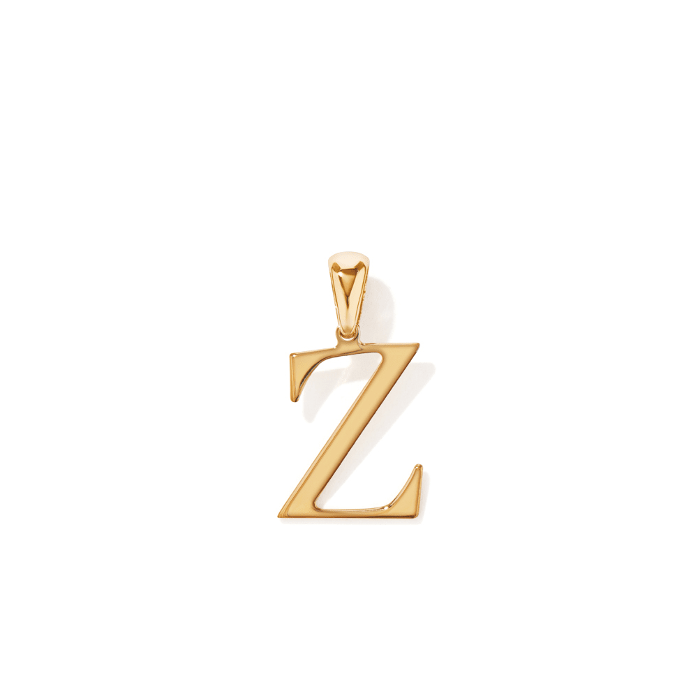 "Z" Initial Pendant in 9kt Bonded Gold Silver Filled Pendants Bevilles 