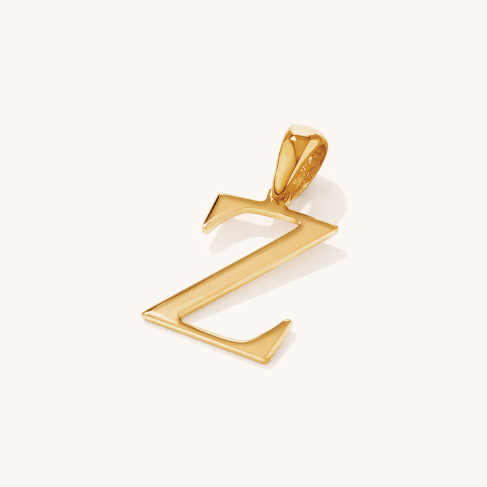 "Z" Initial Pendant in 9kt Bonded Gold Silver Filled Pendants Bevilles 