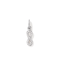 Cubic Zirconia Infinity Pendant in Sterling Silver Pendants Bevilles 