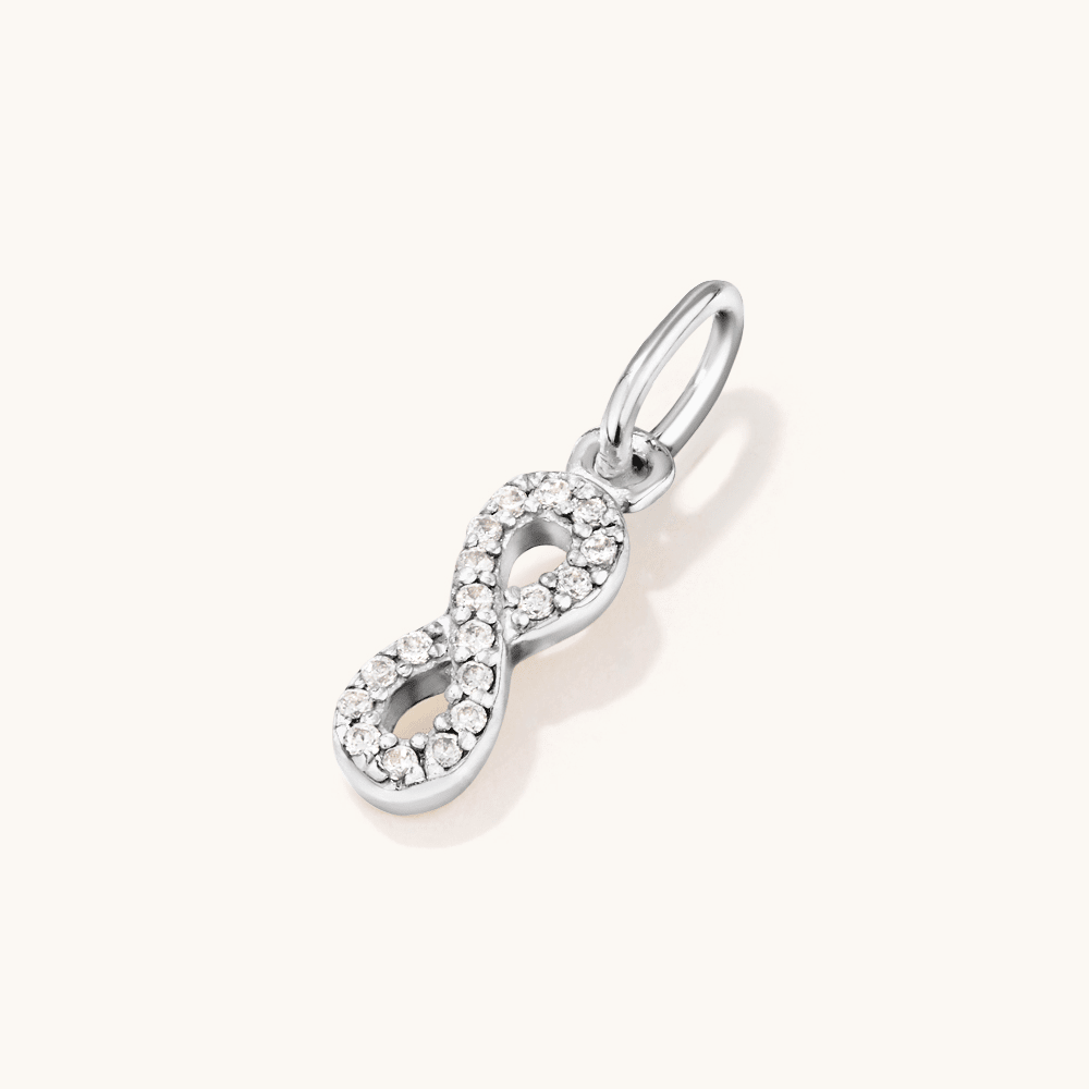 Cubic Zirconia Infinity Pendant in Sterling Silver Pendants Bevilles 