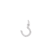 Cubic Zirconia Horseshoe Pendant in Sterling Silver Pendants Bevilles 