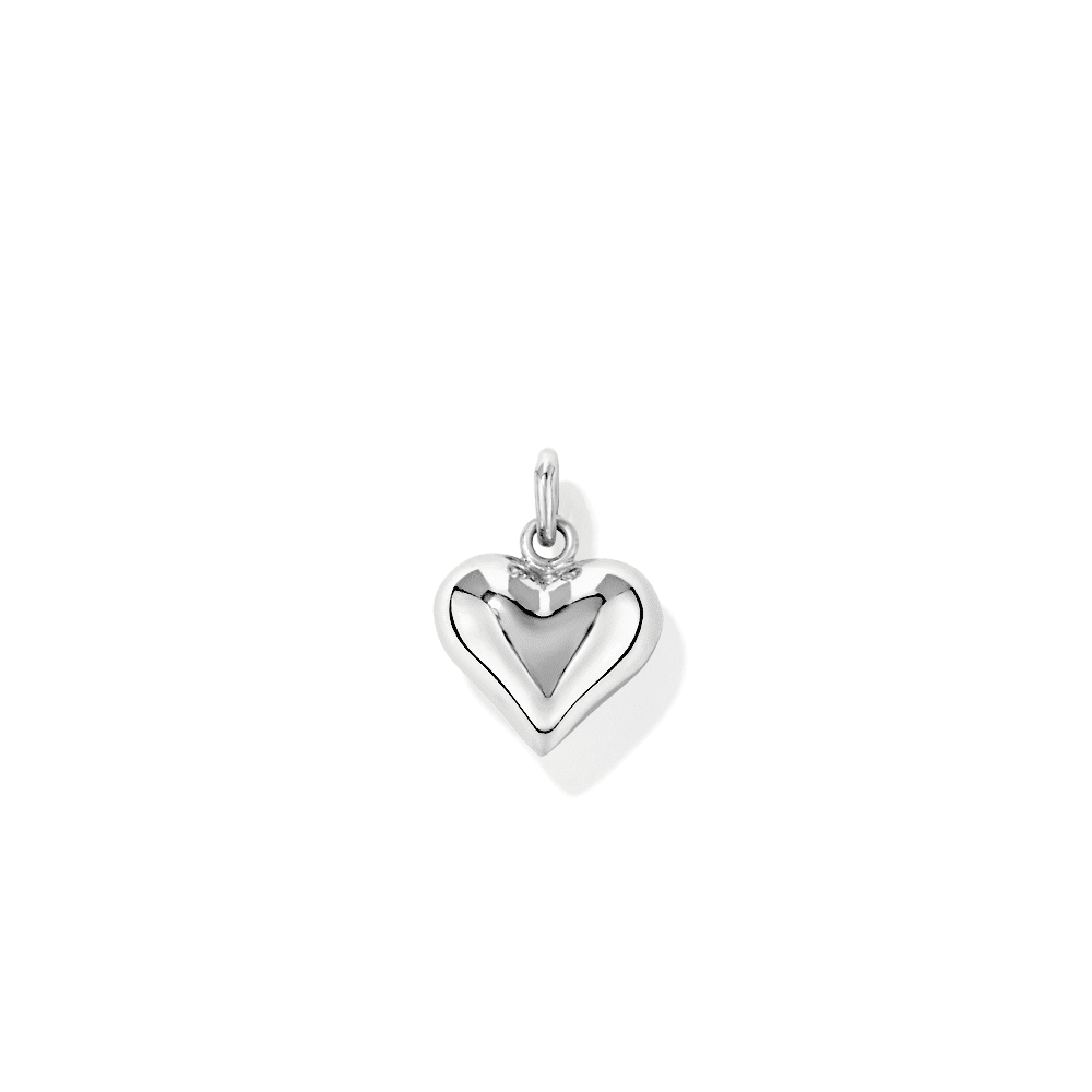 Puff Heart Pendant in Sterling Silver Pendants Bevilles 