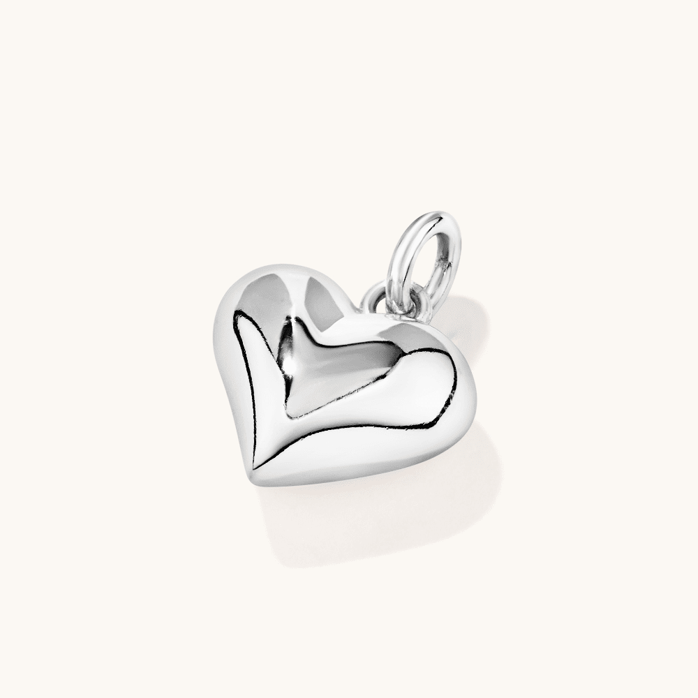 Puff Heart Pendant in Sterling Silver Pendants Bevilles 