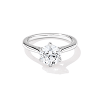 2.00ct Solitaire Laboratory-Grown Diamond Ring in Sterling Silver and Rhodium Rings Bevilles 