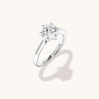 2.00ct Solitaire Laboratory-Grown Diamond Ring in Sterling Silver and Rhodium Rings Bevilles 