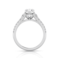 Grown Gorgeous Marquise Solitaire Shoulder Ring with 2.17tw of Laboratory-Grown Diamonds in 14kt White Gold Rings Bevilles 