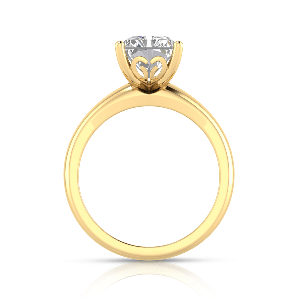 Grown Gorgeous Radiant Solitaire Ring with 3.35tw of Laboratory-Grown Diamonds in 14kt Yellow Gold Rings Bevilles 