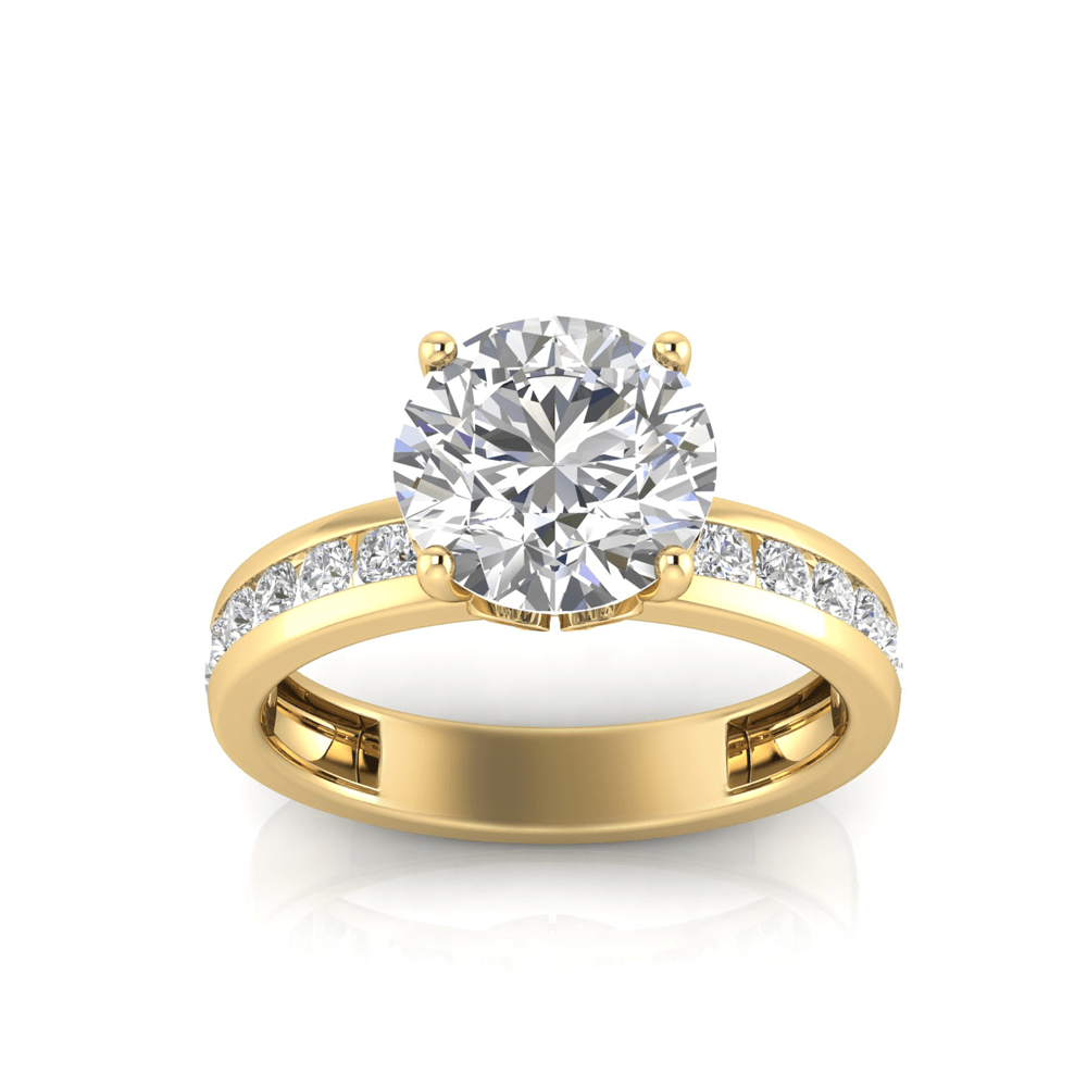 Grown Gorgeous Round Brilliant Channel-Set Shoulder Ring with 2.68tw of Laboratory-Grown Diamonds in 14kt Yellow Gold Rings Bevilles 