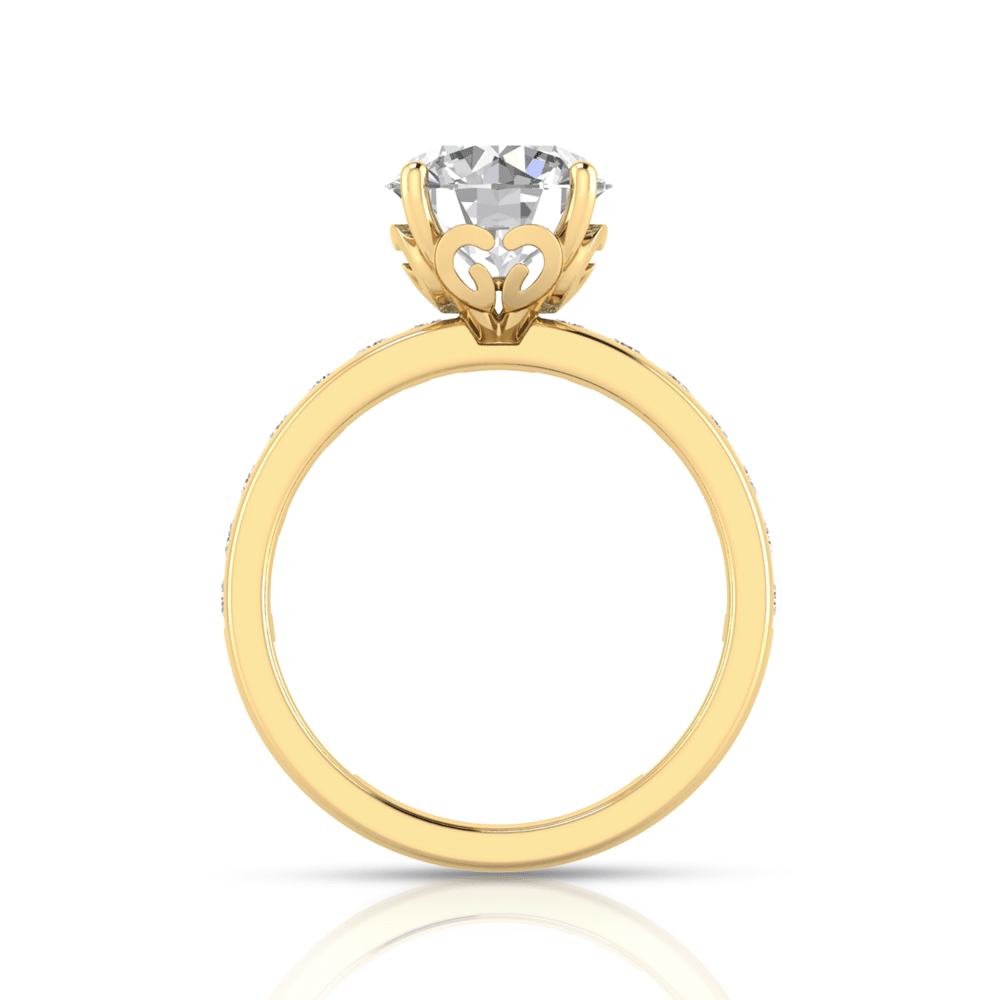 Grown Gorgeous Round Brilliant Channel-Set Shoulder Ring with 2.68tw of Laboratory-Grown Diamonds in 14kt Yellow Gold Rings Bevilles 