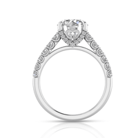 Grown Gorgeous Round Brilliant Solitaire Shoulder Ring with 2.70tw of Laboratory-Grown Diamonds in 14kt White Gold Rings Bevilles 
