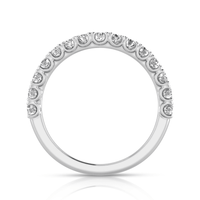 Grown Gorgeous Round Brilliant Curved Wedder Ring with 0.64tw of Laboratory-Grown Diamonds in 14kt White Gold Rings Bevilles 