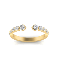 Grown Gorgeous Round Brilliant Open Wedder Ring with 0.45tw of Laboratory-Grown Diamonds in 14kt Yellow Gold Rings Bevilles 